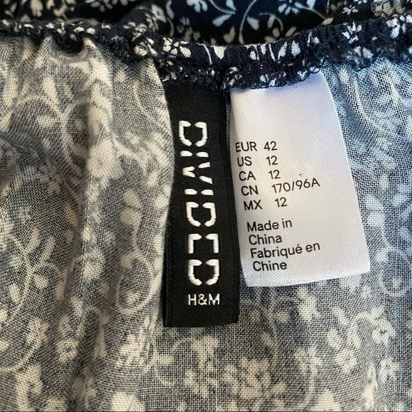 Divided Tiered Sundress Blue Floral Sz 12 - Picture 5 of 12